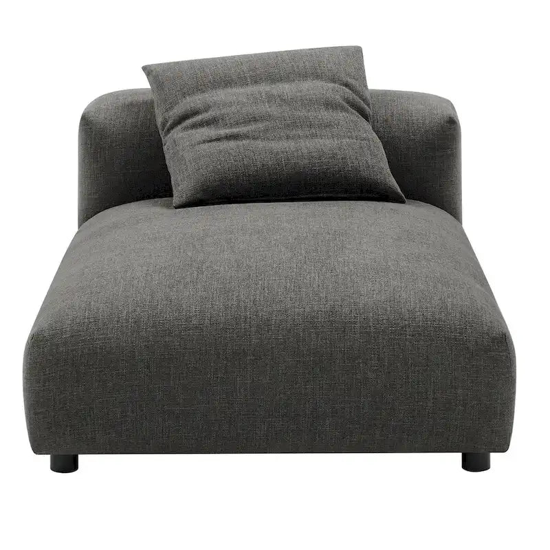 Canapé en tissu rembourré modulaire deux pièces