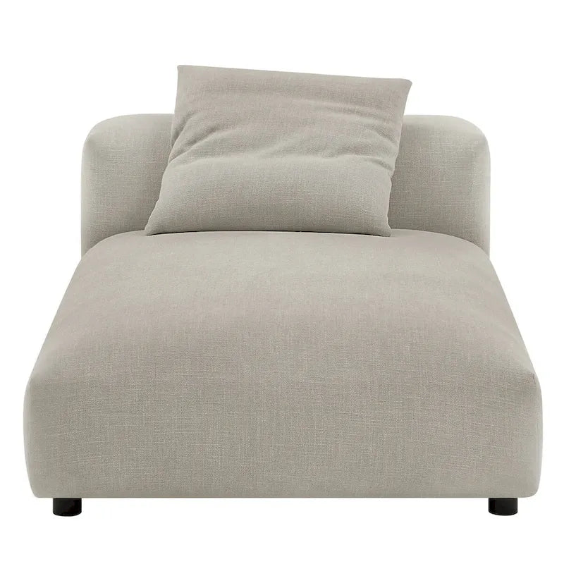 Canapé en tissu rembourré modulaire deux pièces
