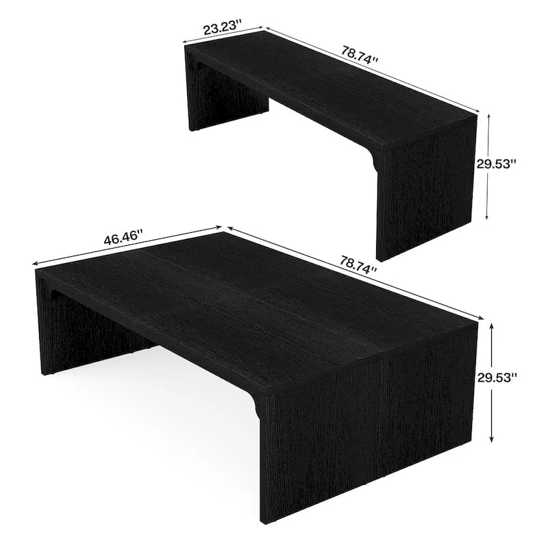 Table de conférence rectangulaire en bois
