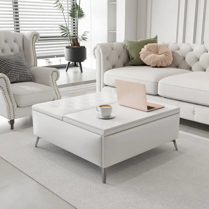 Table basse carrée avec rangement