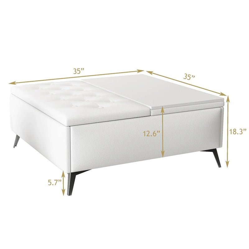 Table basse carrée avec rangement